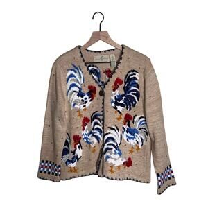 VINTAGE DESIGN OPTIONS Philip & Jane Gordon country cottage core knit cardigan M